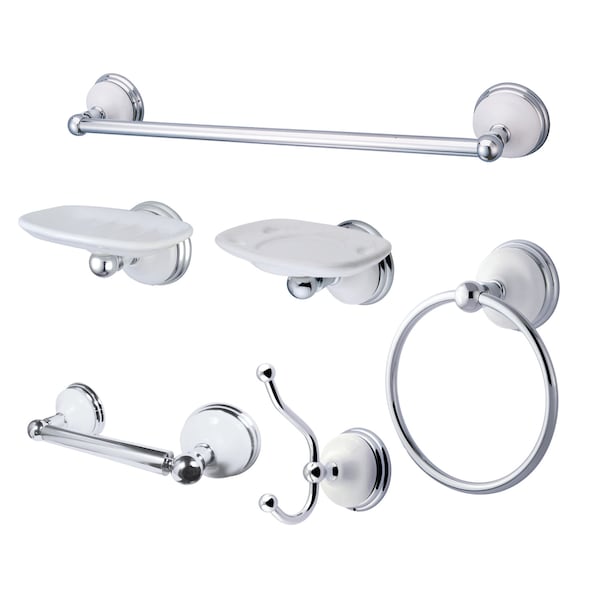 Bathroom Accessory Combo, Polished Chrome